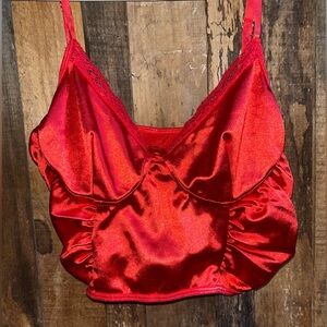 Red Satin Women's Camisole